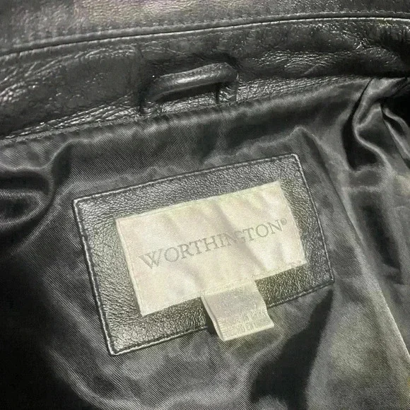 Worthington Women’s Leather Jacket Black Size XL - Picture 6 of 10